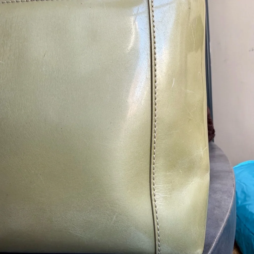 Dior Vintage Maris Pearl Green Leather Mini Tote, Lady Dior Galliano era Y2K